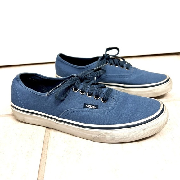 VANS Customs Skate Authentic Shoe sneakers blue men’s size 7.5 women’s size 9M - Picture 1 of 7